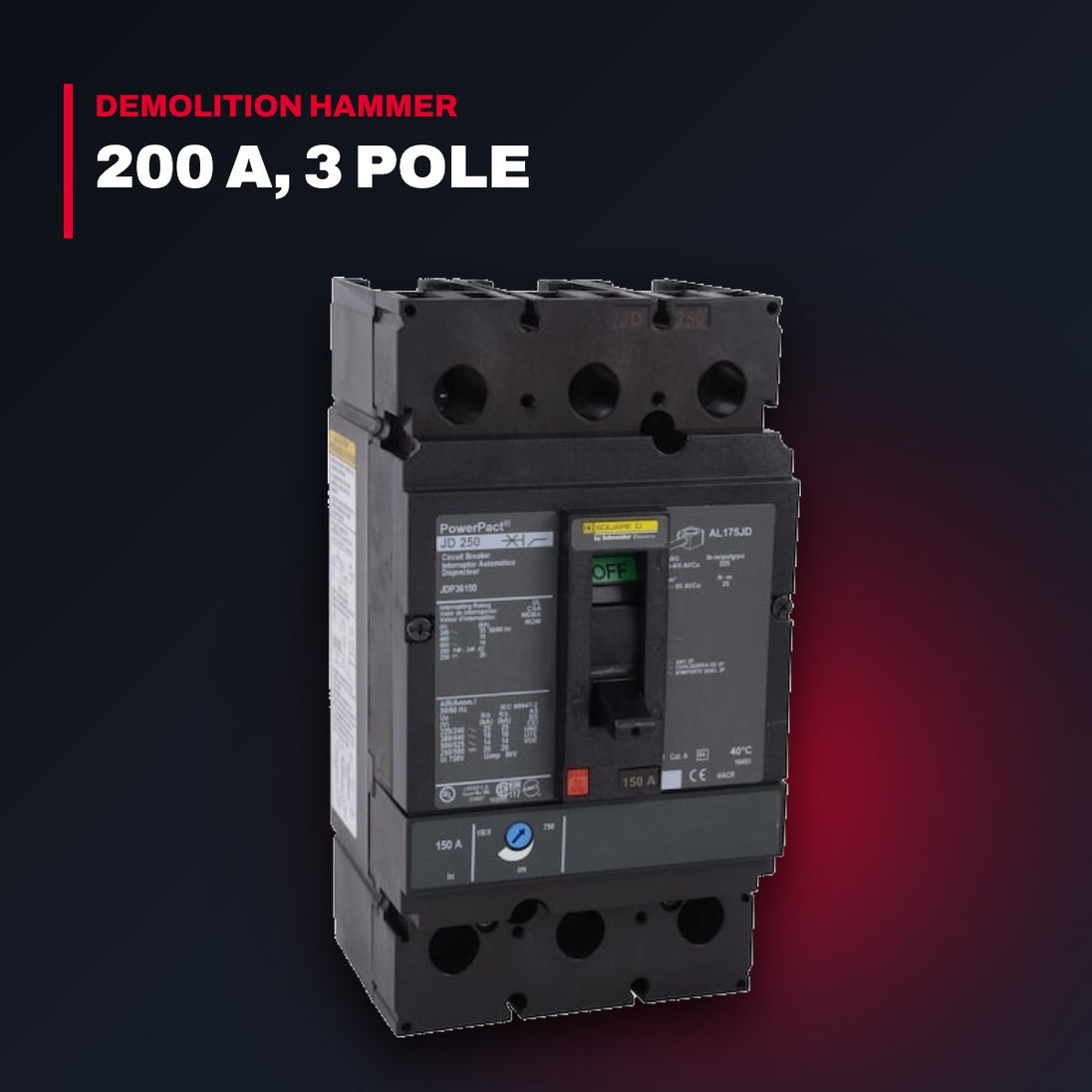 Circuit Breaker Molded Case – 200 A, 3 Pole