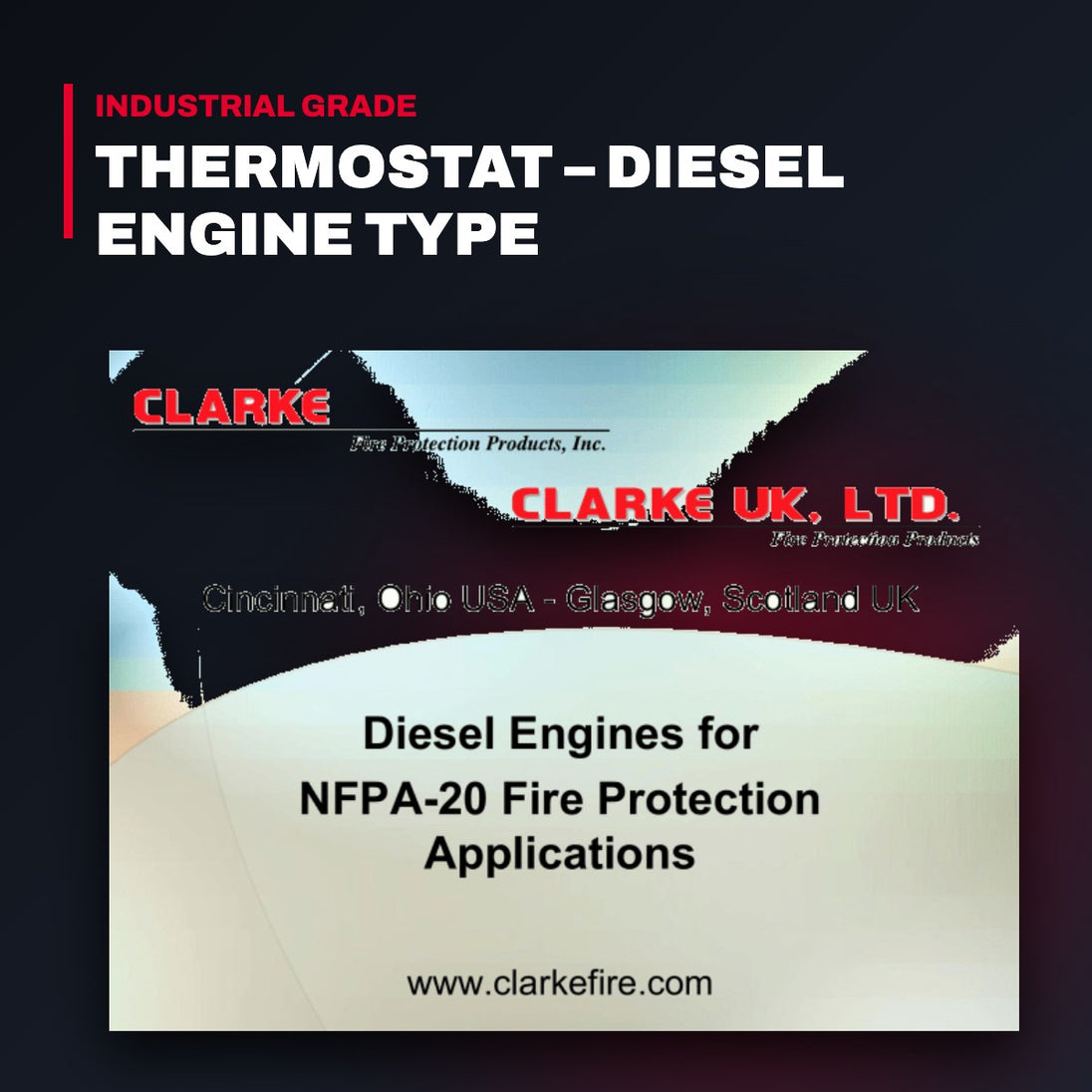 Clarke Fire Protection – Diesel Engine Thermostat