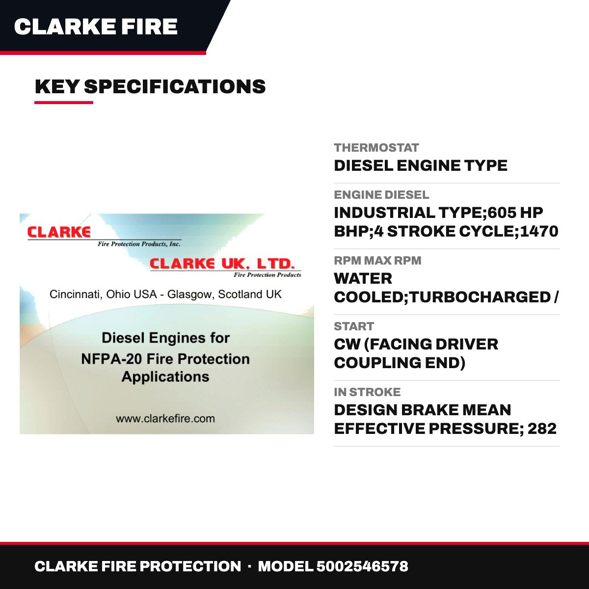 Clarke Fire Protection – Diesel Engine Thermostat