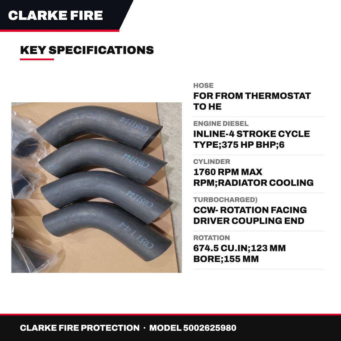 Clarke Fire Protection – Hose, For From Thermostat To He