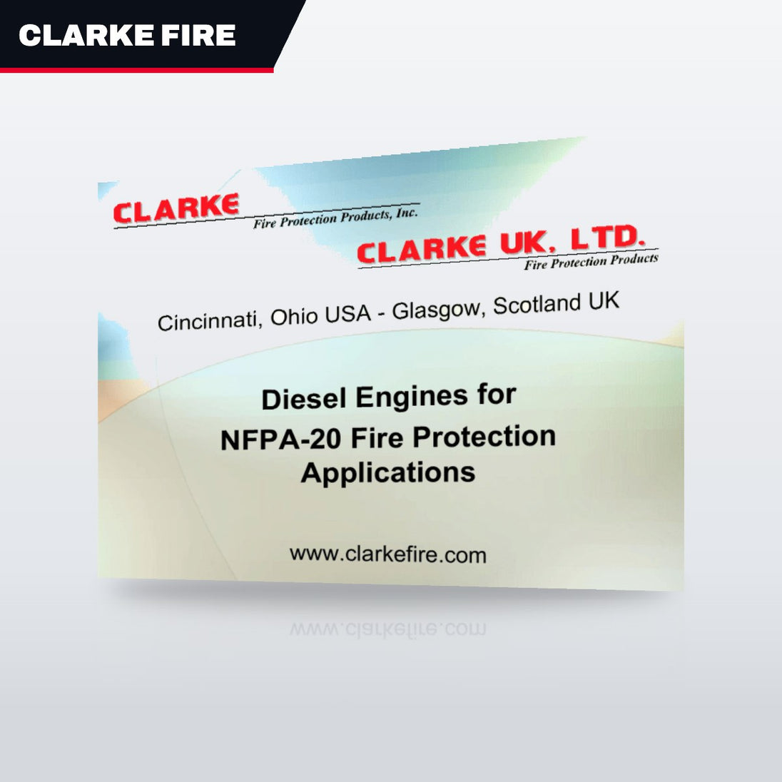 Clarke Fire Protection – Diesel Engine, Ignition (Comprission Diesel), 345 HP