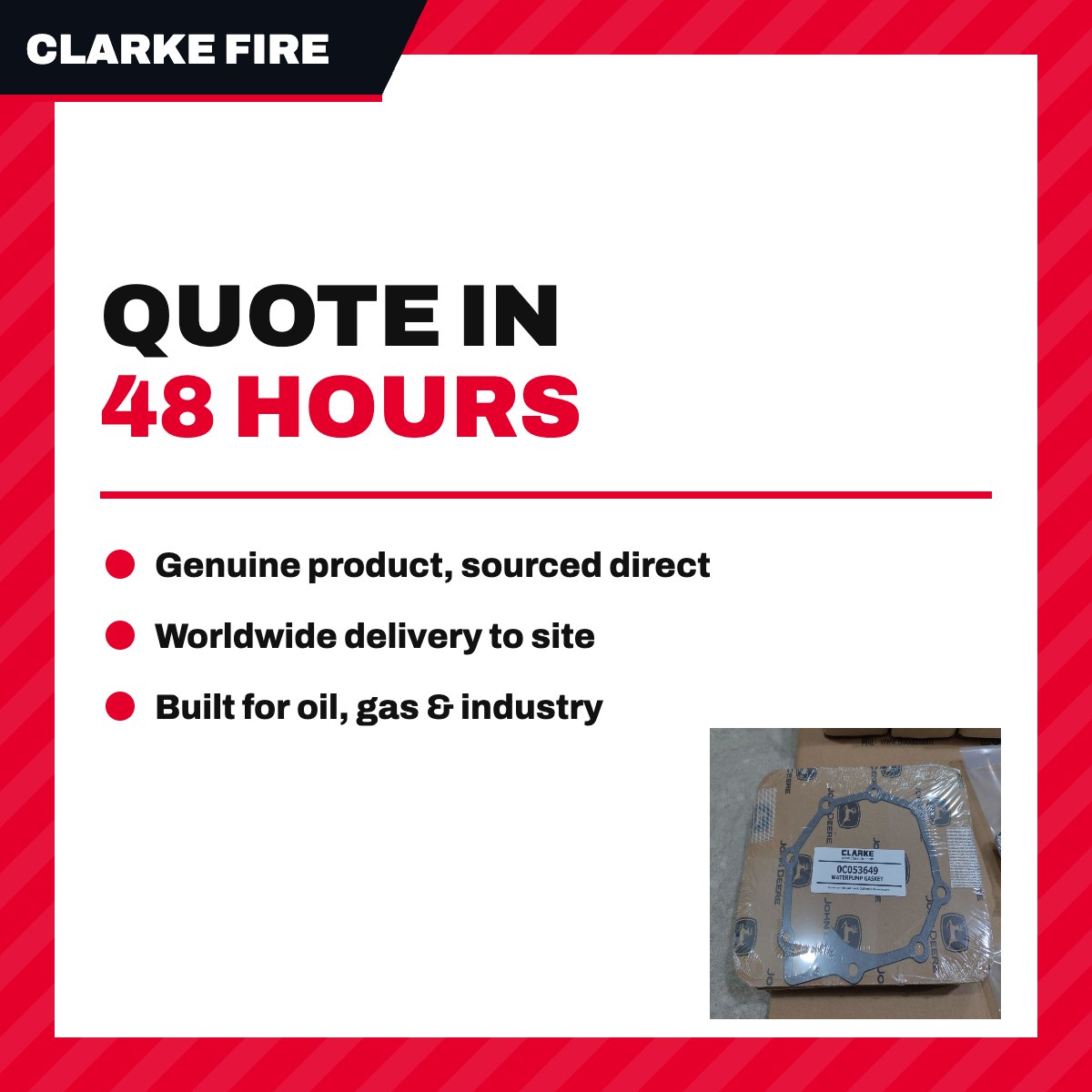 Clarke Fire Protection – Gasket, Water Pump, Ju