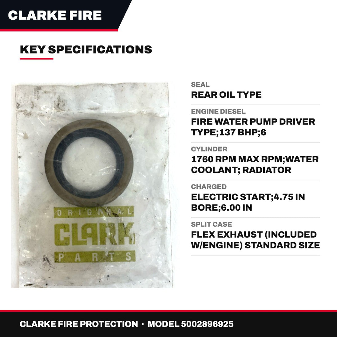 Clarke Fire Protection – Rear Oil Seal