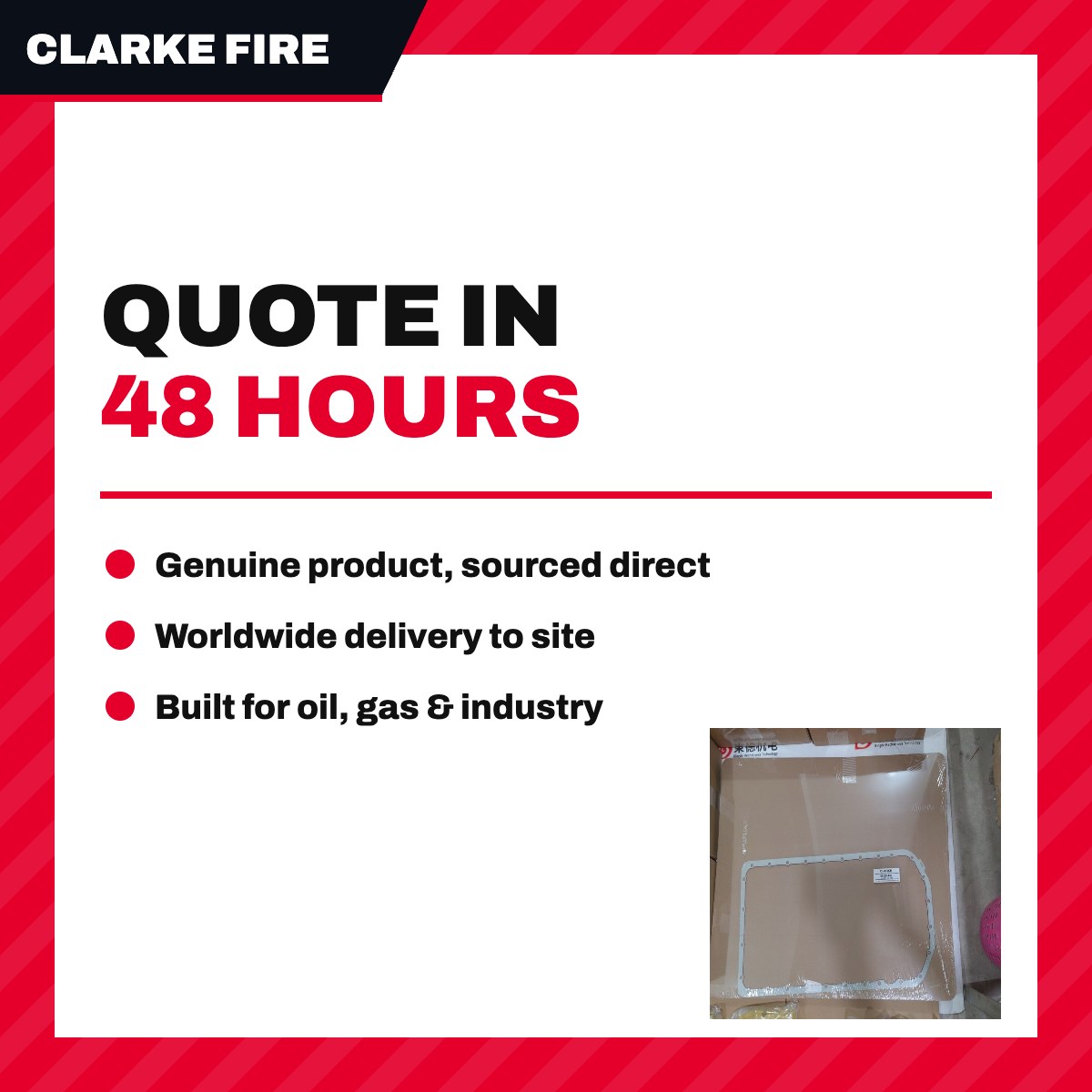 Clarke Fire Protection 5003129293 – Gasket – Oil Pan Type