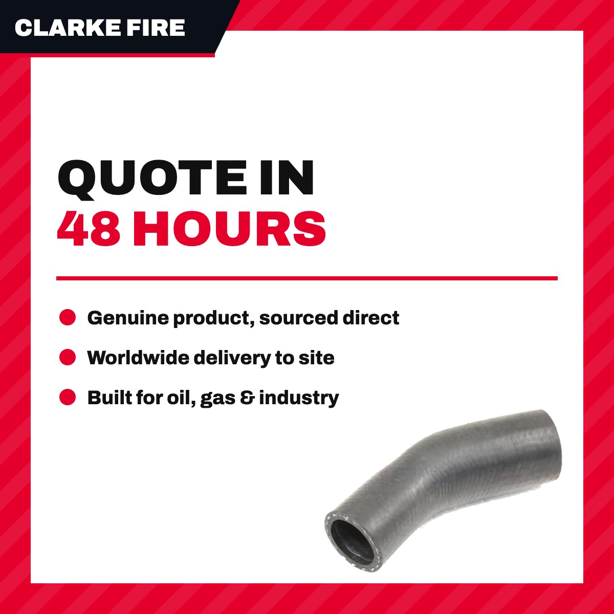 Clarke Fire Protection C053309 – Hose – For Thermostat To Radiator Hose, For Thermostat To Radiator