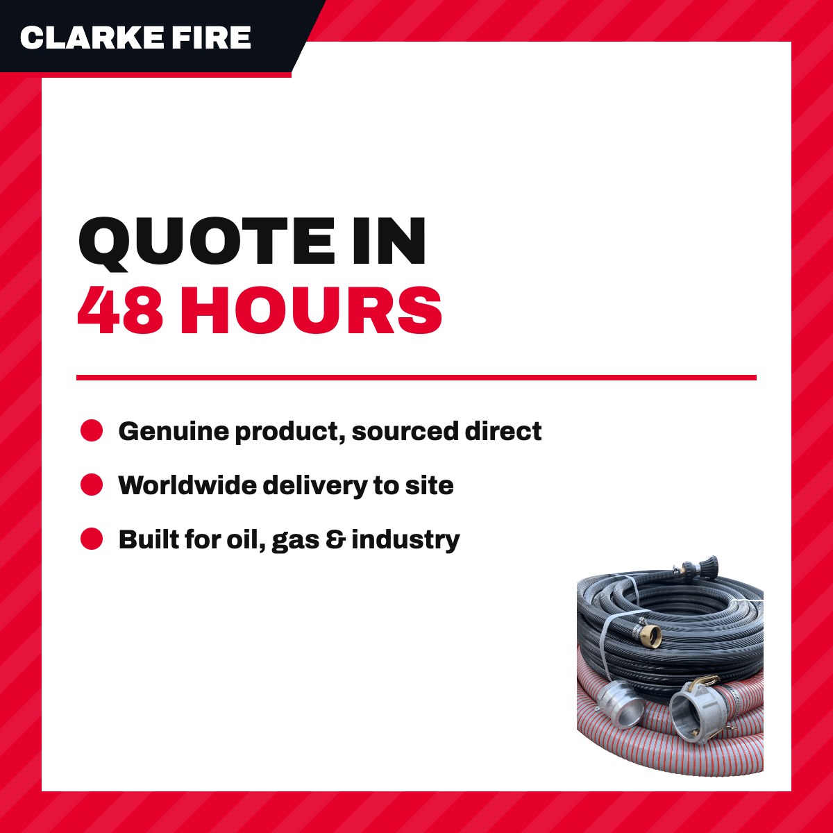 Clarke Fire Protection C053311 – Hose – For Radiator To Water Pump Hose, For Radiator To Water Pump