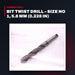 Cleveland 2001 – Bit Twist Drill – Size No 1, 5.8 Mm (0.228 In)