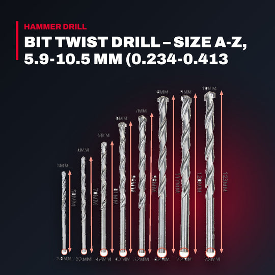 Cleveland 42655 – Bit Twist Drill – Size A-Z, 5.9-10.5 Mm (0.234-0.413
