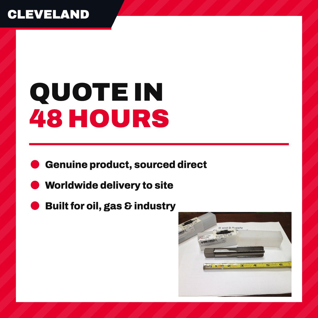Cleveland C54909 – Tap Hand – Machine Screw Type, Ground