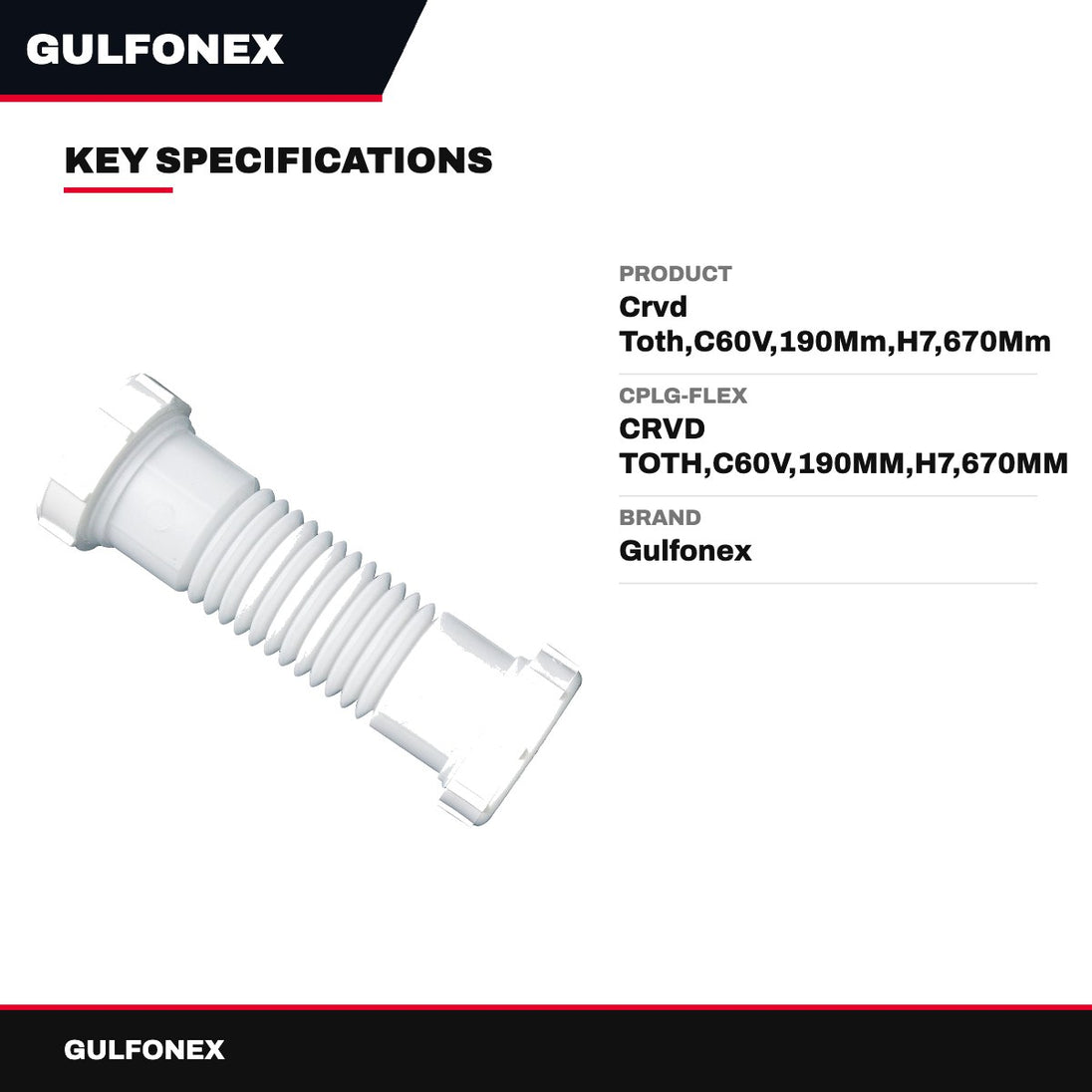 Cplg-Flex – Crvd Toth,C60V,190Mm,H7,670Mm