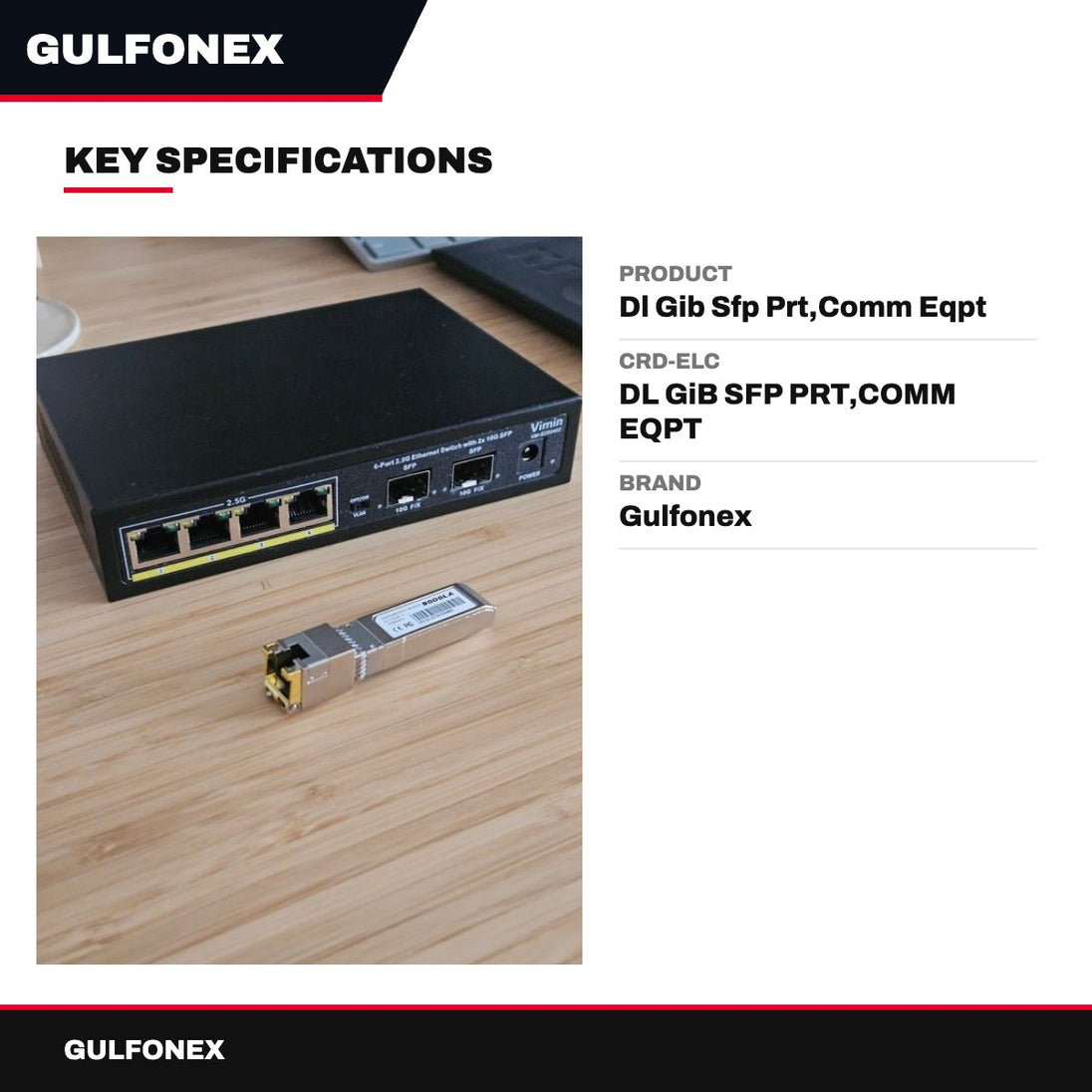 Crd-Elc – Dl Gib Sfp Prt,Comm Eqpt
