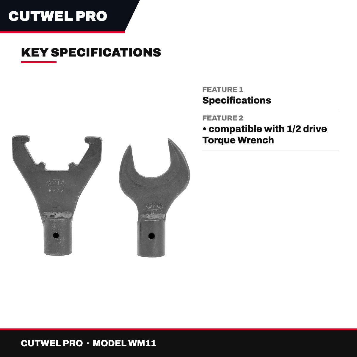 Cutwel Pro WM11 – Collet Key For Er11 Mini