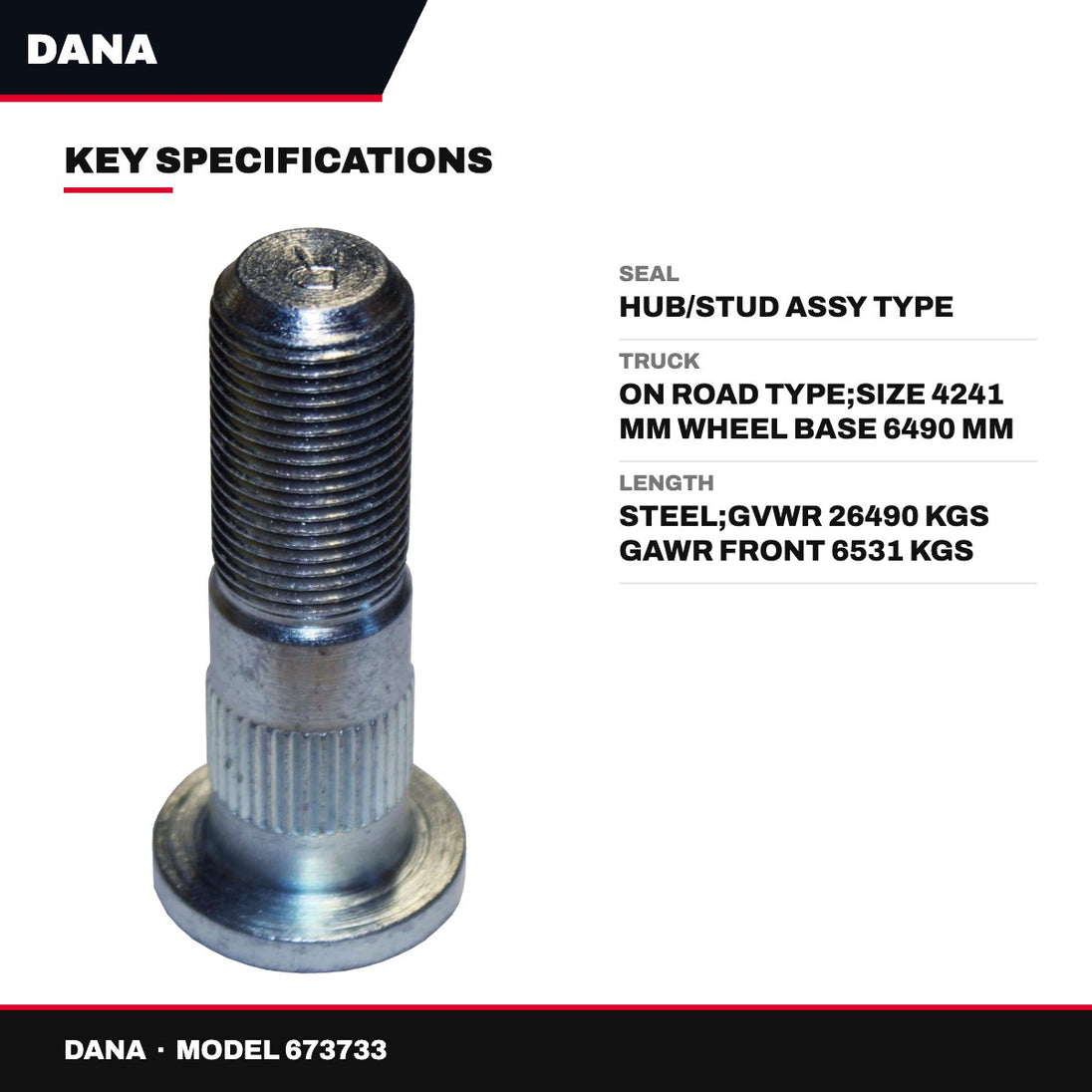 Dana 673733 – Seal – Hub/Stud Assy Type