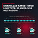 Davaine Chaines Fr CE030Q3-DT100-101 – Chain Load Rated – Stud Link Type, 30 Mm (1-3/16 In) Trade Si