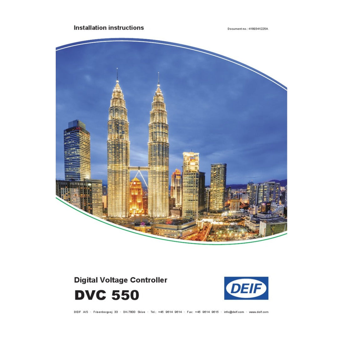 Deif DVC 550 – Vr Manufacturer - Deif Digital Voltage Controller Model No – Dvc 550