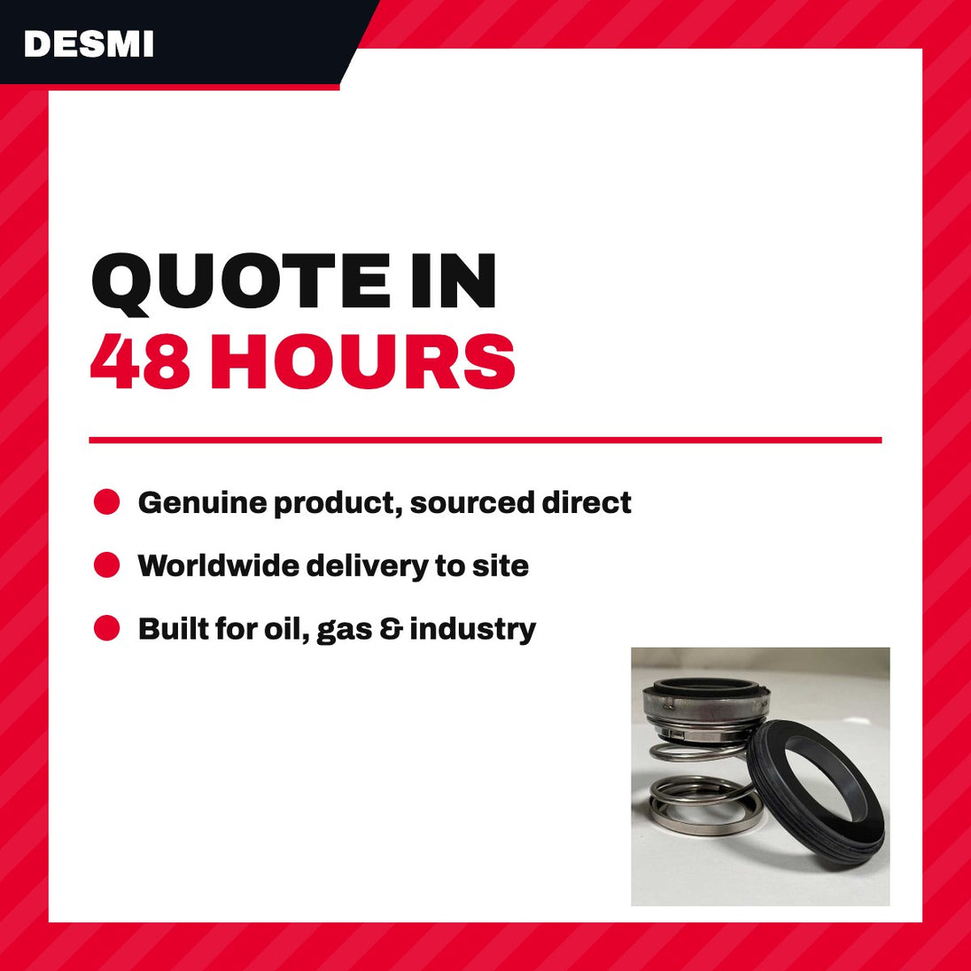 Desmi – Mechanical Seal, Size Piece