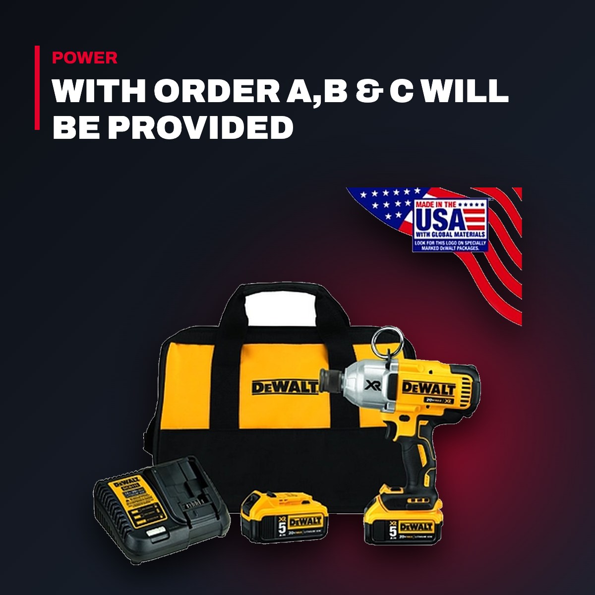 DeWalt 20V Brushless 7/16" Hex Impact Wrench Kit with Accessories