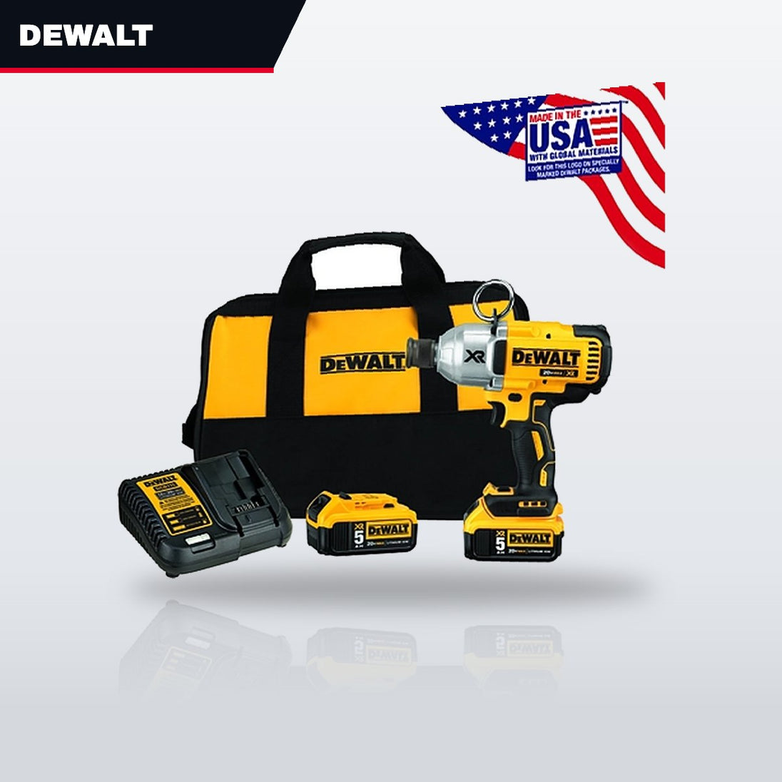DeWalt 20V Brushless 7/16" Hex Impact Wrench Kit with Accessories