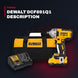 DeWalt 20V MAX XR 1/2" Mid-Range Impact Wrench Kit with Hog Ring Anvil, 2 Batteries