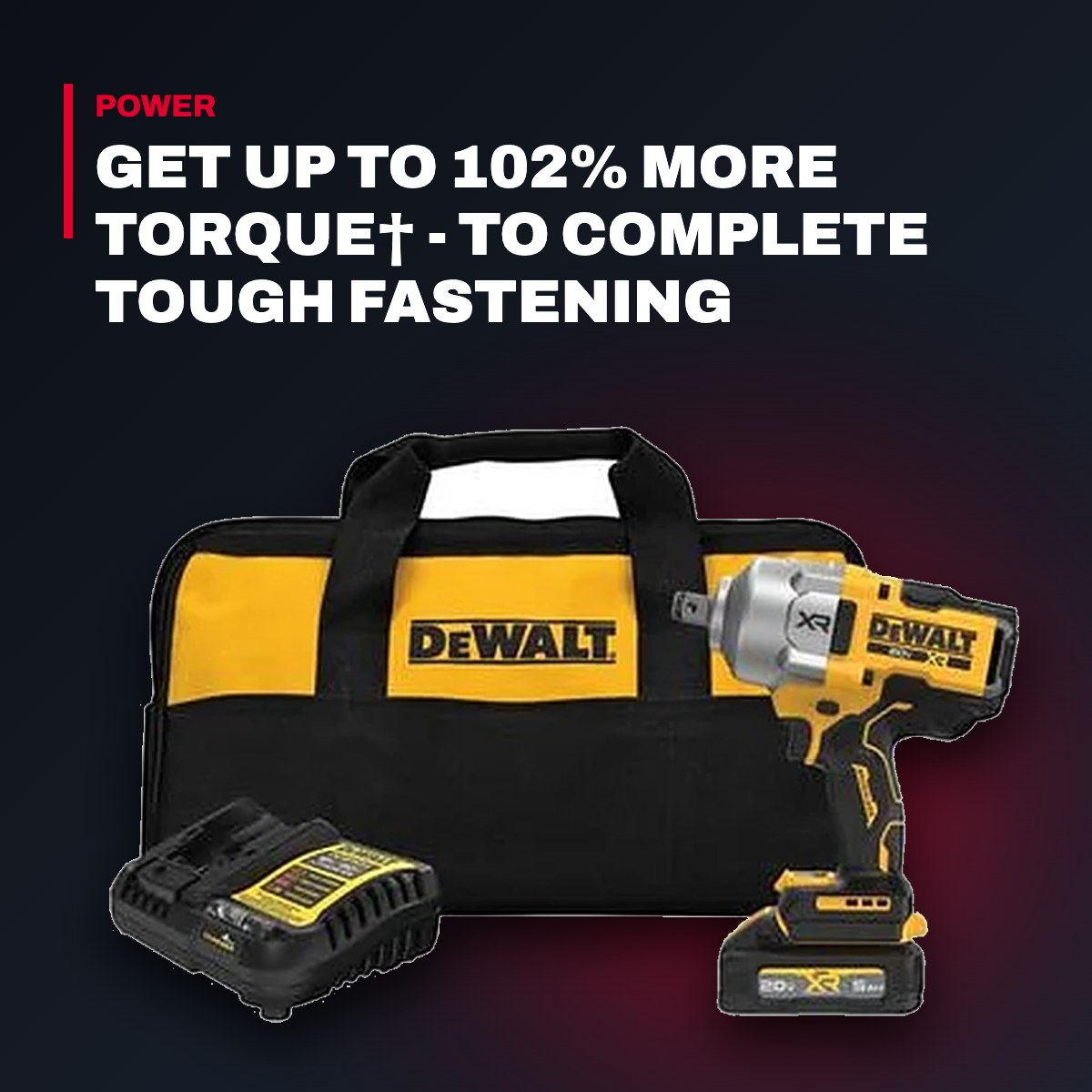 DeWalt 20V MAX XR 3/4" High Torque Impact Wrench Kit