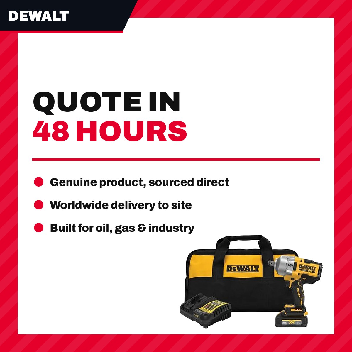 DeWalt 20V MAX XR 3/4" High Torque Impact Wrench Kit