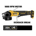 DeWalt 20V MAX XR 4-1/2" Paddle Switch Angle Grinder Kit, 1 x 5.0Ah Battery
