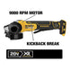 DeWalt 20V MAX XR 4-1/2" Paddle Switch Angle Grinder Kit, 3 Batteries (6.0Ah, 5.0Ah, 4.0Ah)