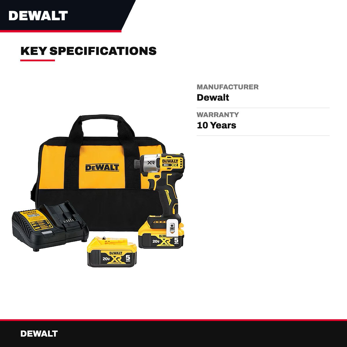 DeWalt 20V MAX XR Brushless High Torque Impact Wrench with Hog Ring Anvil