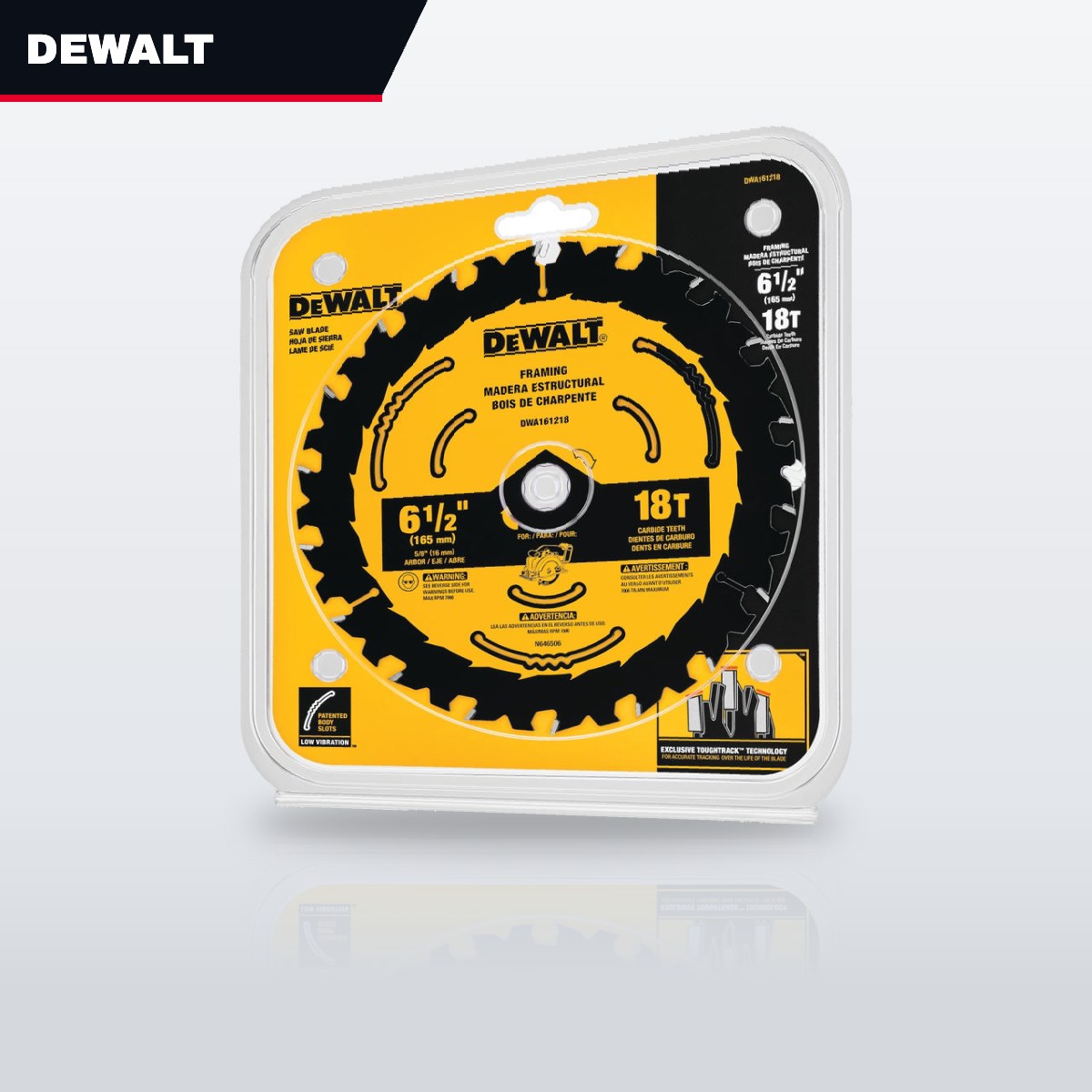 DeWalt – 6-1/2 In. D X 5/8 In. Construction Steel Circular Saw Blade 90 Teeth 1 Pk