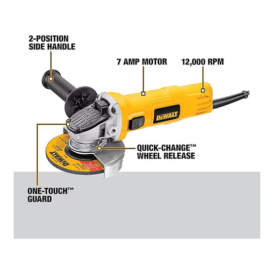 DeWalt Corded Angle Grinder 4-1/2", 12,000 RPM