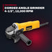 DeWalt Corded Angle Grinder 4-1/2", 12,000 RPM