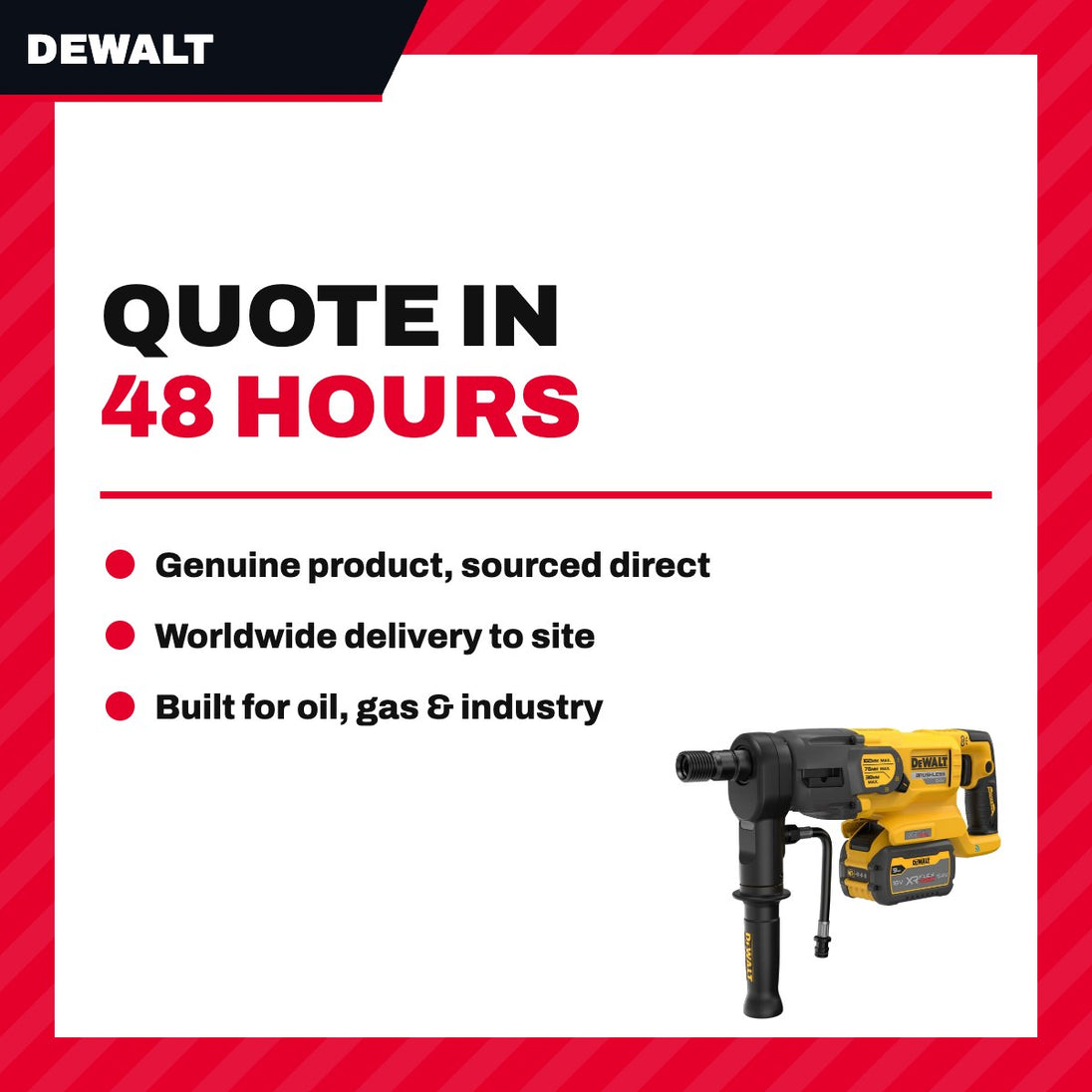 DeWalt DCD150X2-GB – 220V Drill Brushless Diamond Core Drill From Its Delivers Corded Performance Levels In A Cordless Body With A