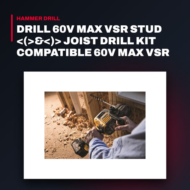 DeWalt DCD460T1 – Drill 60V Max Vsr Stud <(>&<)> Joist Drill Kit Compatible 60V Max Vsr Stud <(>&<)> Joist Drill – Compatible 60