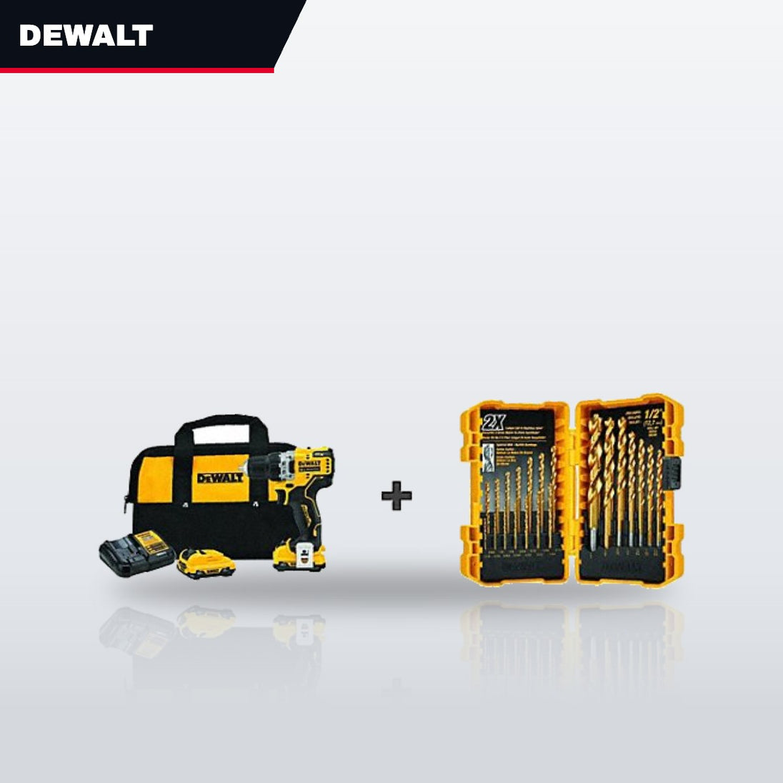 DeWalt DCD701F2 – Drill Kit – 12V Dc, Subcompact Premium