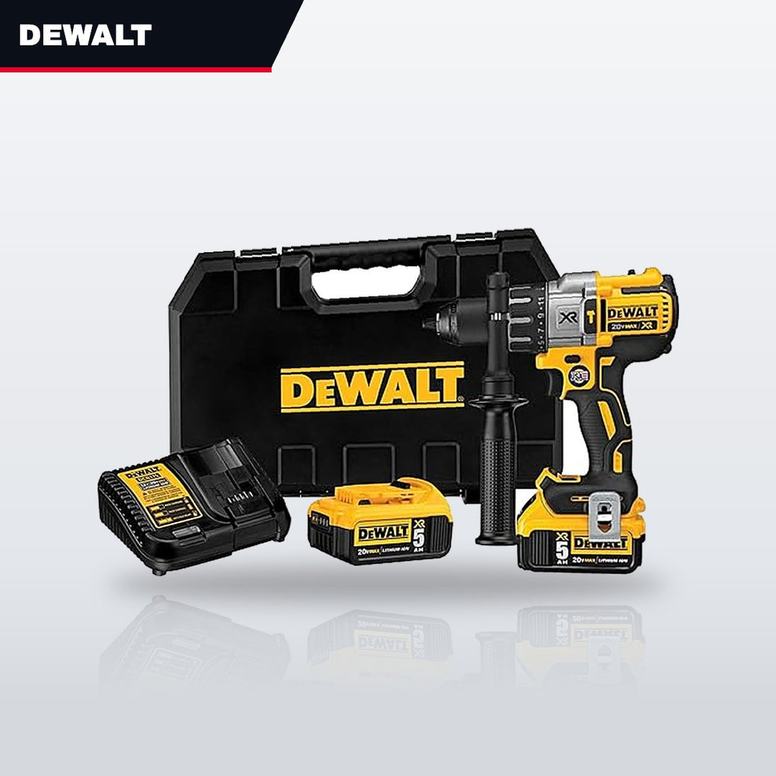 DeWalt DCD996P2-B5 – 18V XRP Brushless Hammer Drill 13 mm, 2 x 5.0Ah