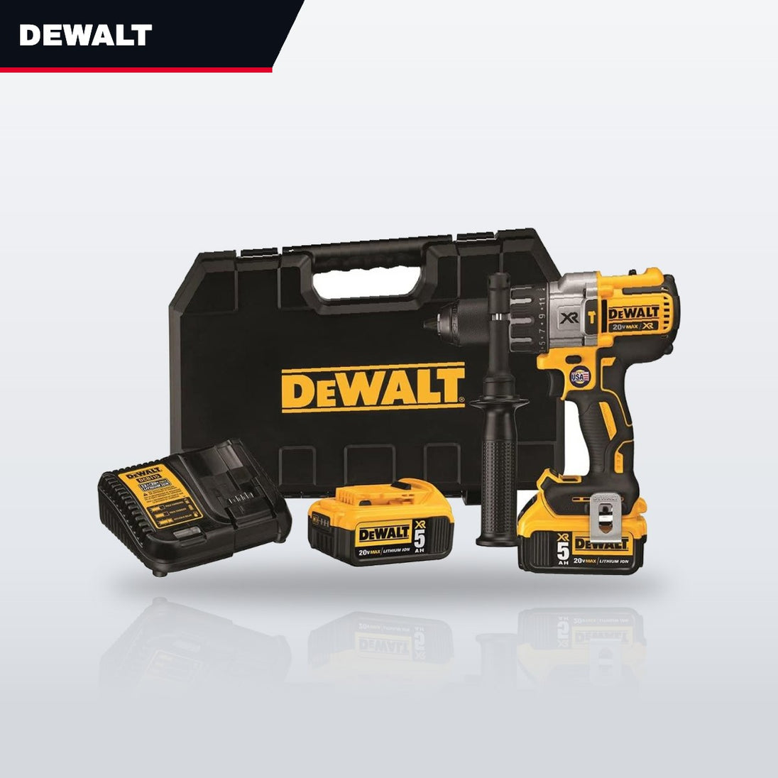 DeWalt DCD996P2 – 20V MAX XR 1/2" Brushless Hammer Drill Kit