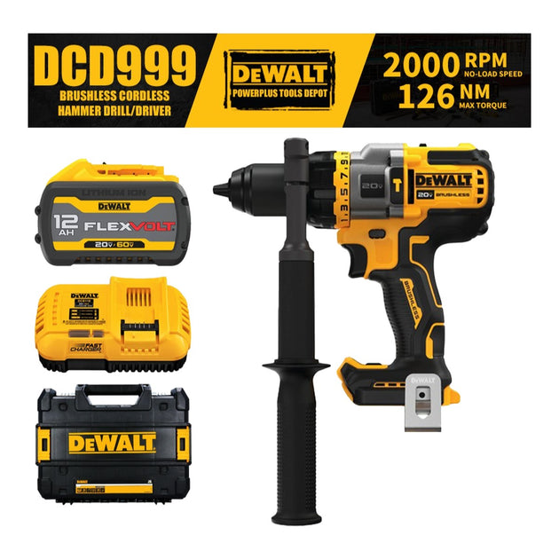 DeWalt DCD999 – 20V MAX 1/2" Brushless Hammer Drill Driver with FLEXVOLT Advantage
