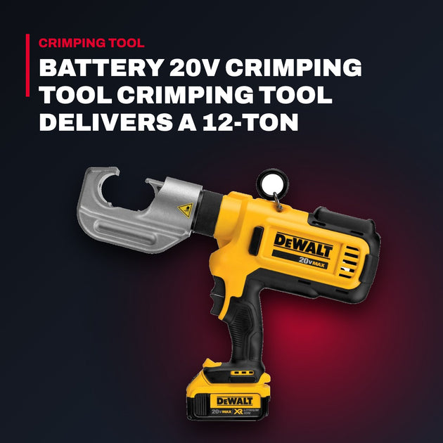 DeWalt DCE300M2 – Battery 20V Crimping Tool Crimping Tool Delivers A 12-Ton Crimping Force For Ul Classified