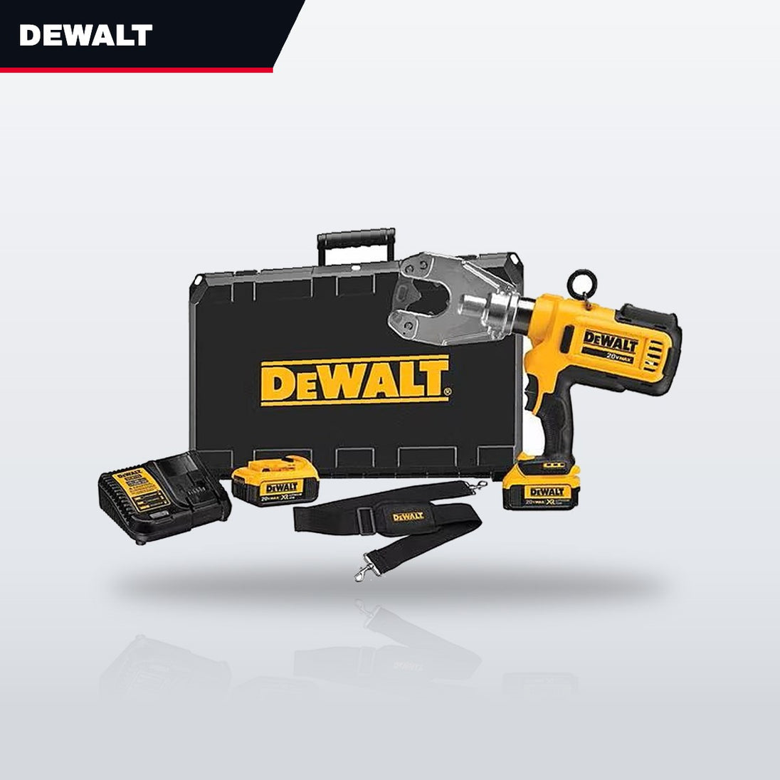 DeWalt DCE350M2 – 20V MAX Dieless Cable Crimping Tool Kit