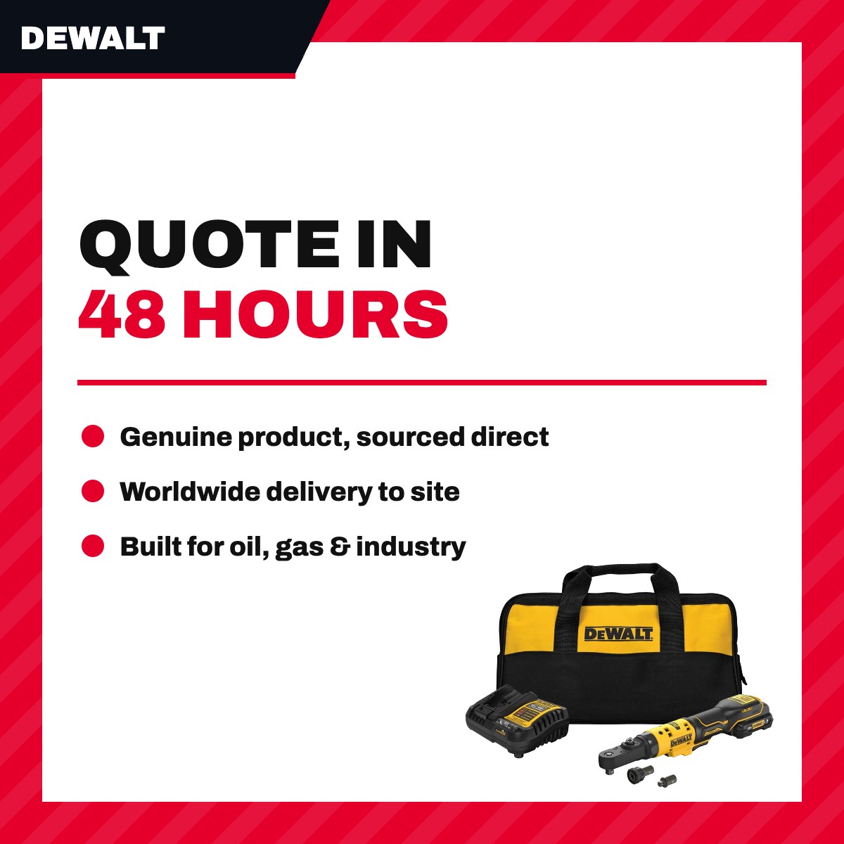 DeWalt DCF500GG1 – 12V MAX Brushless 3/8" & 1/4" Sealed Head Ratchet Kit