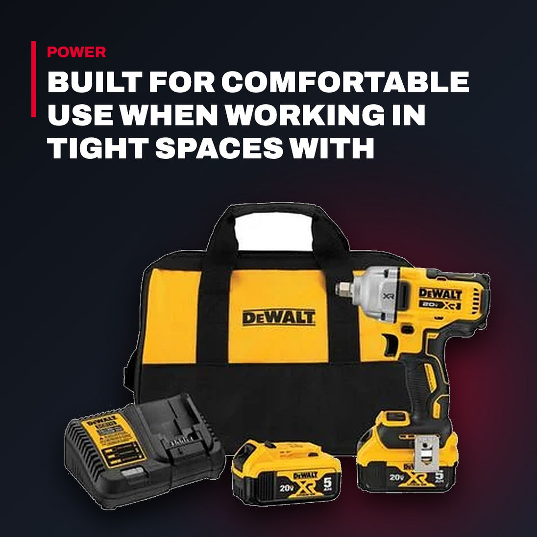 DeWalt DCF891P2 – 20V MAX XR 1/2" Mid-Range Impact Wrench Kit with Hog Ring Anvil