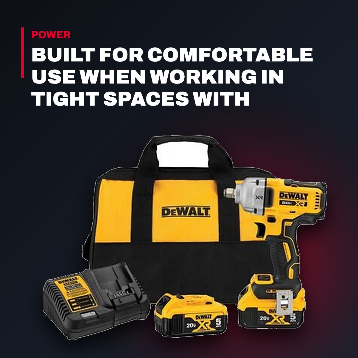 DeWalt DCF891P2 – 20V MAX XR 1/2" Mid-Range Impact Wrench Kit with Hog Ring Anvil