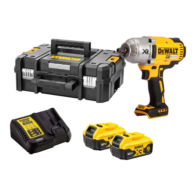 DeWalt DCF899P2-QW – High Torque Cordless Non Spark Brushless 1/2 Impact Tool Kit Full Set With Cahrger – 2 Batteries. Dc Charging
