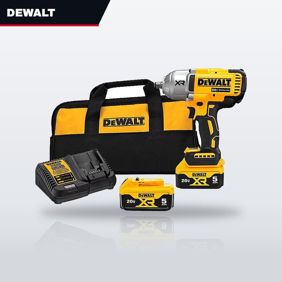 DeWalt DCF900P2 – 20V 1/2" Cordless Impact Wrench Kit, 2 x 5.0Ah