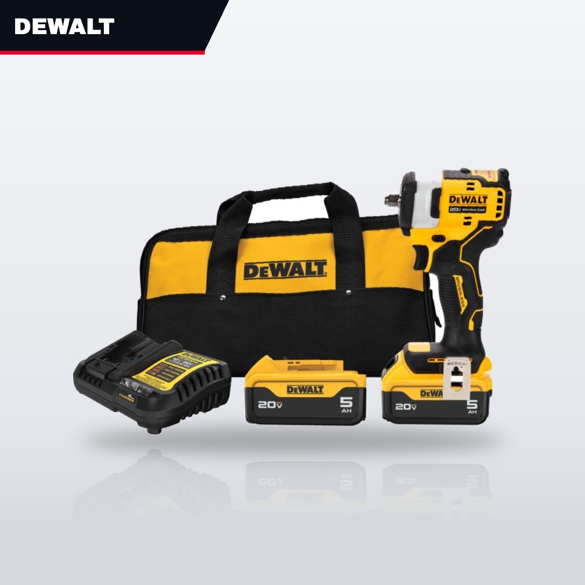 DeWalt DCF913P2 – 20V Max* 3/8 In. Cordless Impact Wrench With Hog Ring Anvil Kit