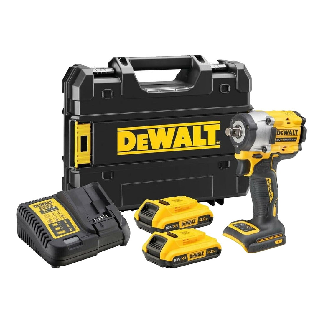 DeWalt DCF921D2T – 18V XR Brushless 1/2" Impact Wrench, 2 x 2.0Ah