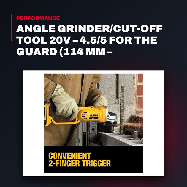 DeWalt DCG412P2 – Angle Grinder/Cut-Off Tool 20V – 4.5/5 For The Guard (114 Mm – 127Mm), It Contains Tow Batteries