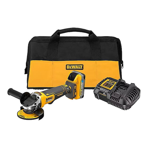 DeWalt DCG413H1 – 20V MAX XR Brushless 4-1/2" Paddle Switch Angle Grinder Kit