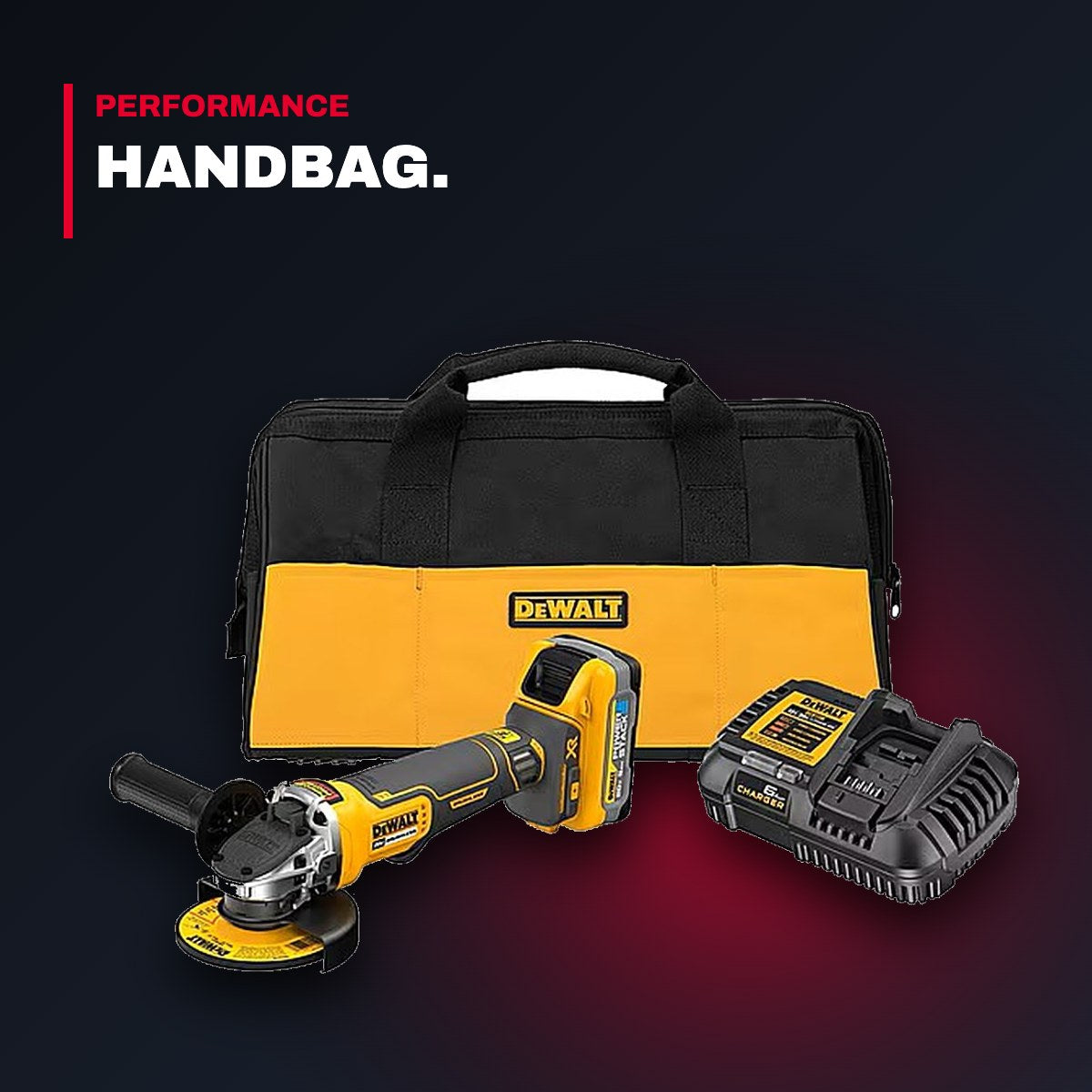 DeWalt DCG413H1 – 20V MAX XR Brushless 4-1/2" Paddle Switch Angle Grinder Kit