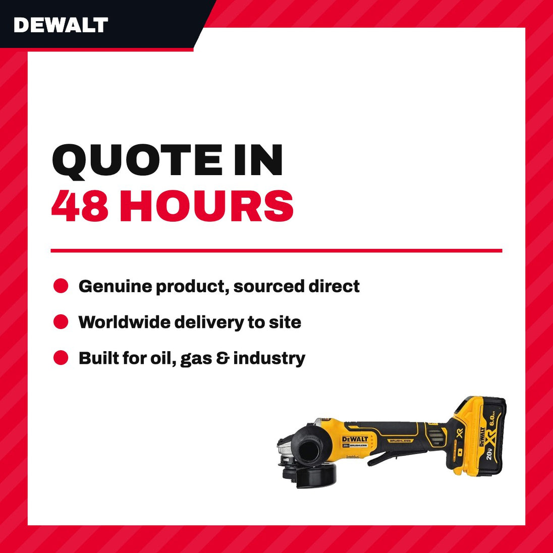 DeWalt DCG413R2 – 20V 4-1/2" Paddle Switch Angle Grinder Kit with Kickback Brake